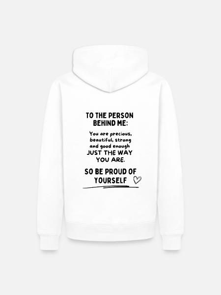 You Are Good Enough! - Männer Premium Bio Hoodie - Weiß