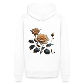 Rose d’or - Sweat à capuche Premium bio Homme - blanc - Dos - Nico (187cm)