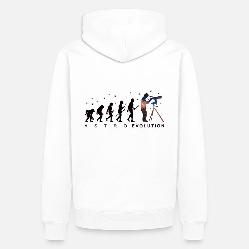 Astronomie Evolution Astrofotografie Geschenk - Männer Premium Bio Hoodie - Weiß