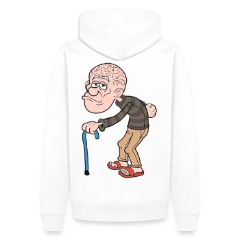 A hundred years old man - Männer Premium Bio Hoodie - Weiß - Hinten - Nico (187cm)