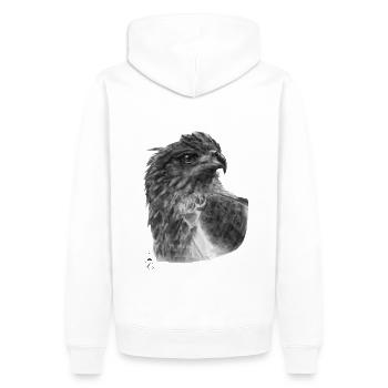 Oiseau - Sweat à capuche Premium bio Homme - blanc - Dos - Nico (187cm)