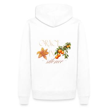 Simple Vibe - Men’s Premium Organic Hoodie - white - Back - Nico (187cm)