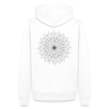 Mandala Yoga Meditation Goa T-shirt idée cadeau - Sweat à capuche Premium bio Homme - blanc - Dos - Nico (187cm)