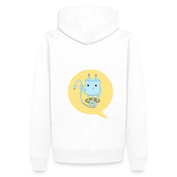 No energy - Men’s Premium Organic Hoodie - white - Back - Nico (187cm)