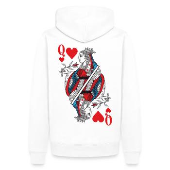 REINE DE COEUR - Sweat à capuche Premium bio Homme - blanc - Dos - Nico (187cm)