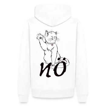 Heute nicht Nö Katze Geschenk - Männer Premium Bio Hoodie - Weiß - Hinten - Nico (187cm)