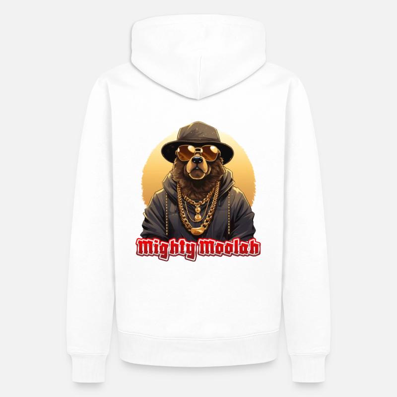 Mighty Moolah - Männer Premium Bio Hoodie - Weiß