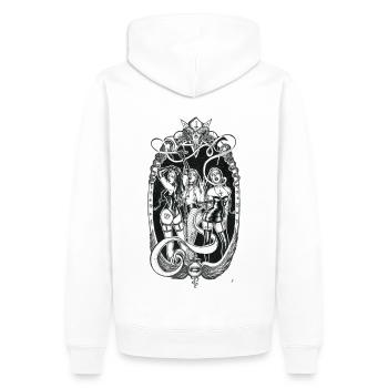 Latex Ladies of the Night - Men’s Premium Organic Hoodie - white - Back - Nico (187cm)