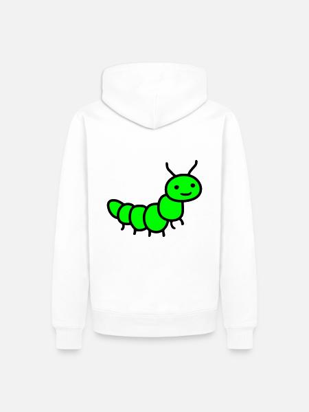 Raupe - Männer Premium Bio Hoodie - Weiß