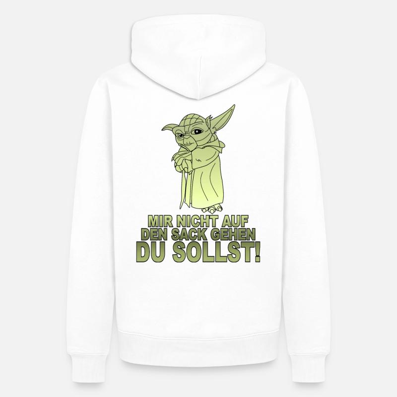 Mir nicht auf den Sack gehen du sollst - Männer Premium Bio Hoodie - Weiß