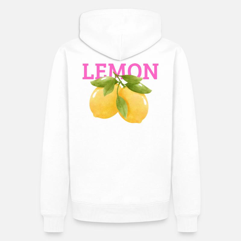 Lemon - Männer Premium Bio Hoodie - Weiß