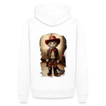 cow 1 - Sweat à capuche Premium bio Homme - blanc - Dos - Nico (187cm)