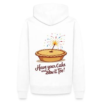 Süßer Apfelkuchen - Männer Premium Bio Hoodie - Weiß - Hinten - Nico (187cm)