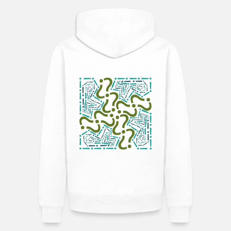 Where ? Here ! - Sweat à capuche Premium bio Homme - blanc