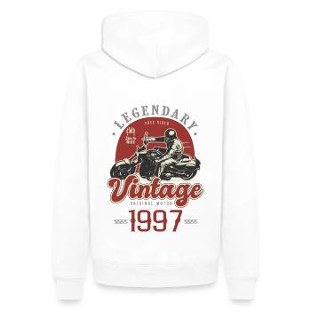 1997 Jubiläum Motorrad Biker Jahrgang - Männer Premium Bio Hoodie - Weiß - Hinten - Nico (187cm)