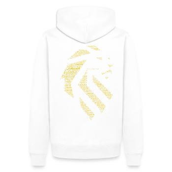 Palestine Lion - Sweat à capuche Premium bio Homme - blanc - Dos - Nico (187cm)