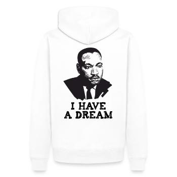 I have a Dream - Sweat à capuche Premium bio Homme - blanc - Dos - Nico (187cm)