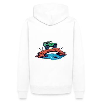 Véhicules tout-terrain - Sweat à capuche Premium bio Homme - blanc - Dos - Nico (187cm)