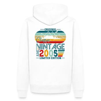 Original Juni Jahrgang 2005 17. Geburtstag Herren - Männer Premium Bio Hoodie - Weiß - Hinten - Nico (187cm)