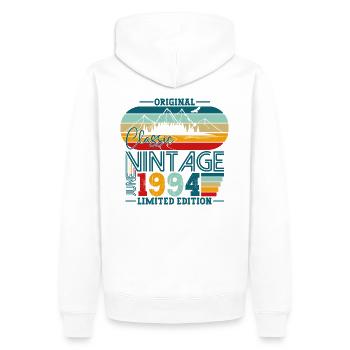 Original Juni Jahrgang 1994 28. Geburtstag Herren - Männer Premium Bio Hoodie - Weiß - Hinten - Nico (187cm)