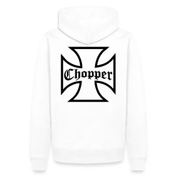 Iron Cross Iron Cross for Bikers - Men’s Premium Organic Hoodie - white - Back - Nico (187cm)