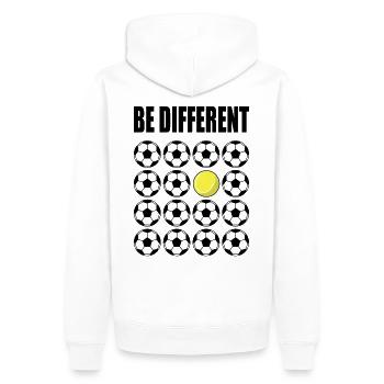 Tennis Drôle de cadeau - Sweat à capuche Premium bio Homme - blanc - Dos - Nico (187cm)