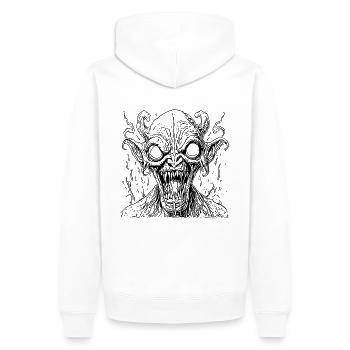 Goblin - Men’s Premium Organic Hoodie - white - Back - Nico (187cm)