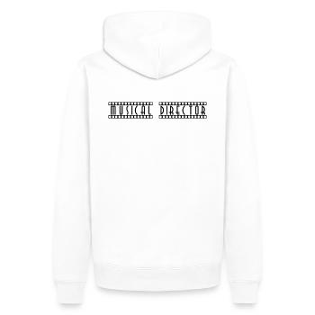 Musical_Director - Männer Premium Bio Hoodie - Weiß - Hinten - Nico (187cm)