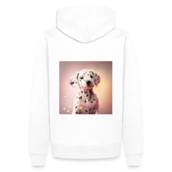 Dalmatiner Welpe - Männer Premium Bio Hoodie - Weiß - Hinten - Nico (187cm)