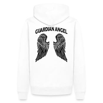 Angel Guardian Angel Wings Protecteur d'ailes d'ange - Sweat à capuche Premium bio Homme - blanc - Dos - Nico (187cm)