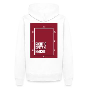 Il suffit de rouler correctement. - Sweat à capuche Premium bio Homme - blanc - Dos - Nico (187cm)