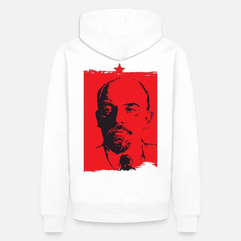 Lenin - Männer Premium Bio Hoodie - Weiß