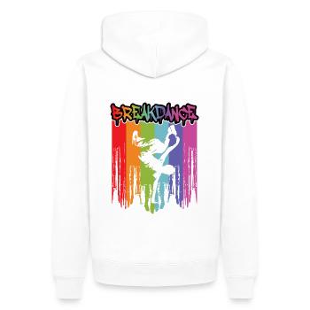 Breakdance Bboy Dancing - Männer Premium Bio Hoodie - Weiß - Hinten - Nico (187cm)