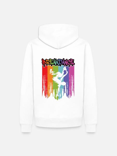 Breakdance Bboy Dancing - Männer Premium Bio Hoodie - Weiß