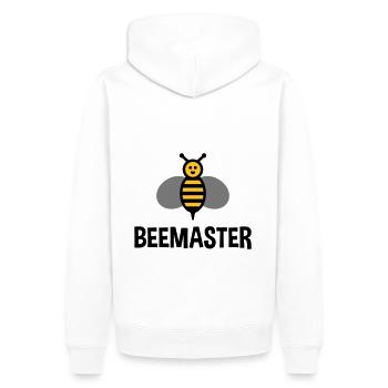 Beemaster (abeille) - Sweat à capuche Premium bio Homme - blanc - Dos - Nico (187cm)