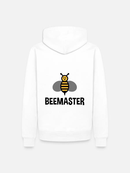 Beemaster (bee) - Men’s Premium Organic Hoodie - white
