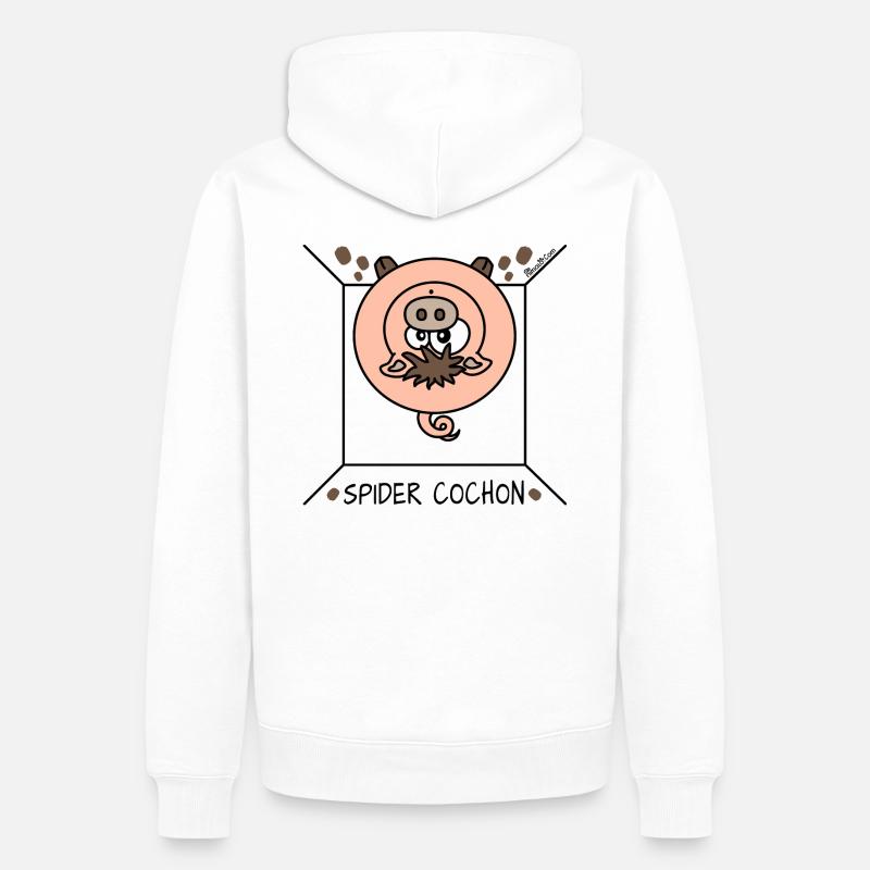 Spider Cochon, Homer Citations drôles - Sweat à capuche Premium bio Homme - blanc
