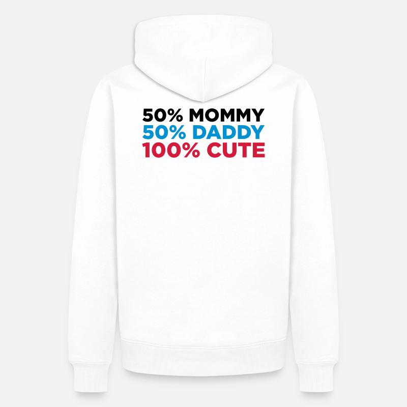 100% Cute (3c)++ - Sweat à capuche Premium bio Homme - blanc