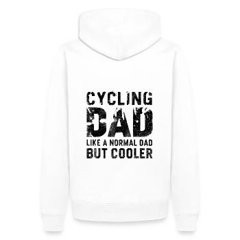 Vélo Dire Papa Vélo De Montagne Vélo - Sweat à capuche Premium bio Homme - blanc - Dos - Nico (187cm)