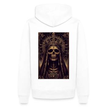 Santa muerte - Sweat à capuche Premium bio Homme - blanc - Dos - Nico (187cm)