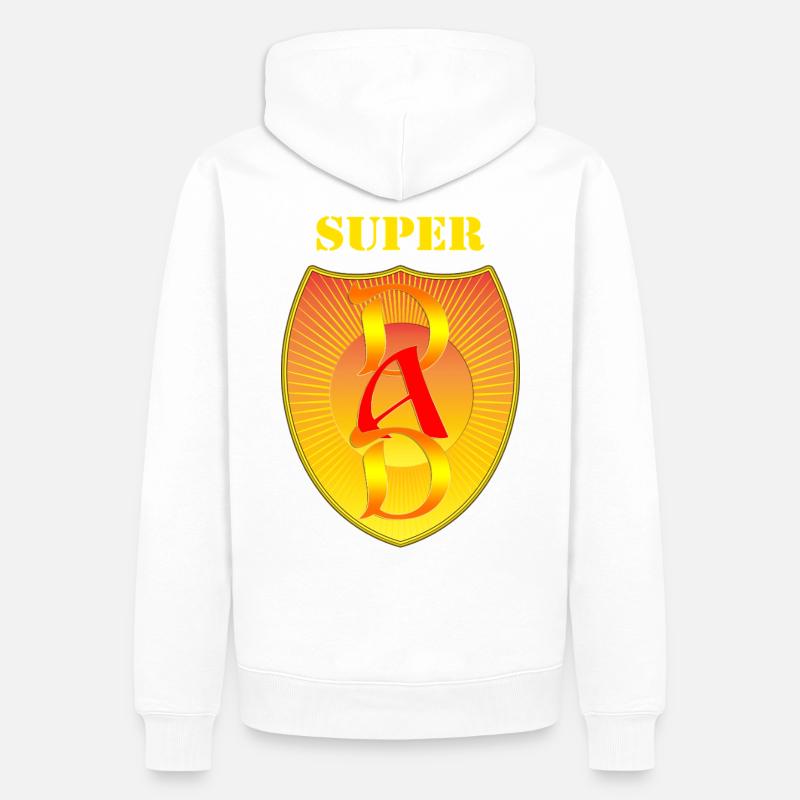 SUPERDAD - Männer Premium Bio Hoodie - Weiß