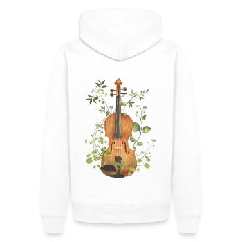 Violon Violon - Sweat à capuche Premium bio Homme - blanc - Dos - Nico (187cm)