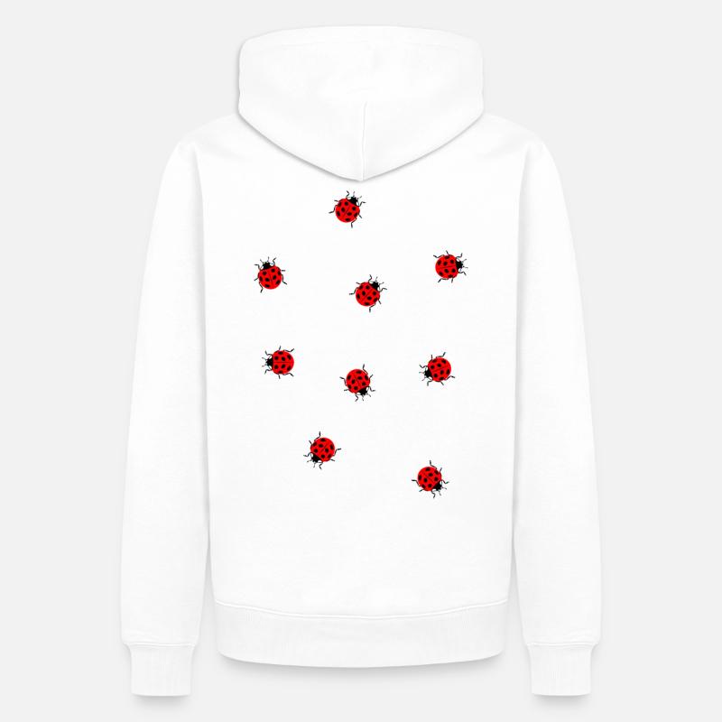 Beaucoup de coccinelle été - Sweat à capuche Premium bio Homme - blanc