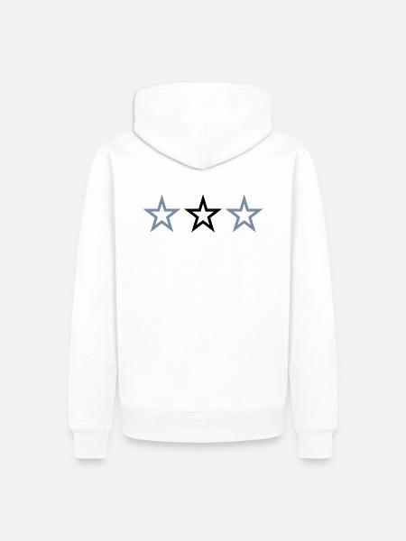3 STARS - Men’s Premium Organic Hoodie - white
