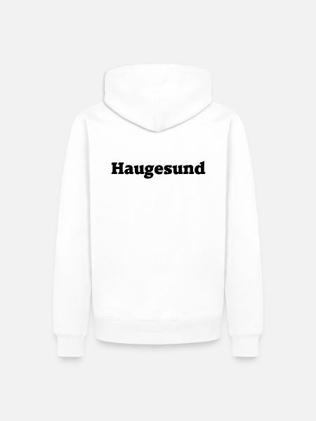 Haugesund - Premium økologisk hettegenser for menn - hvit