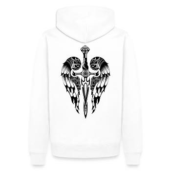 Engel Flügel Engel Flügel Kleine Engel Flügel Fliege - Männer Premium Bio Hoodie - Weiß - Hinten - Nico (187cm)
