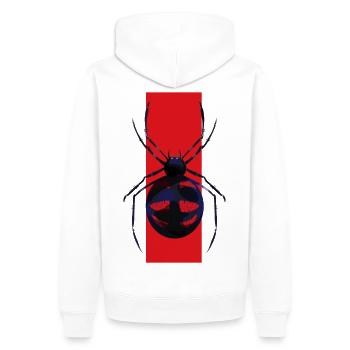Motif araignée gothique - Sweat à capuche Premium bio Homme - blanc - Dos - Nico (187cm)