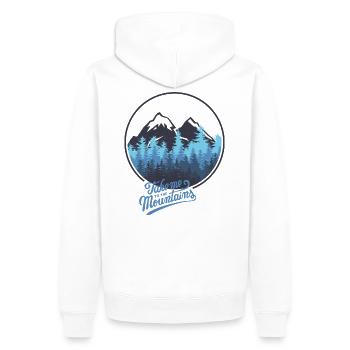 Take me to the mountains - mountain - Men’s Premium Organic Hoodie - white - Back - Nico (187cm)