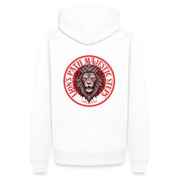 Des marches majestueuses - Sweat à capuche Premium bio Homme - blanc - Dos - Nico (187cm)