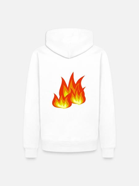 Flames Fire - Men’s Premium Organic Hoodie - white